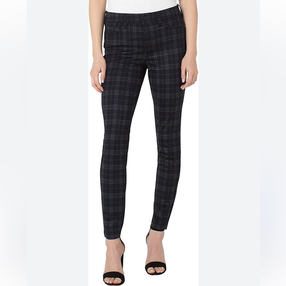 LIVERPOOL JEANS COMPANY Anita Printed Skinny Plaid Pant Size 12/31